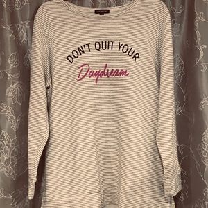 Lane Bryant Sweatshirt.  18/20.  Thinner material than a regular sweatshirt.